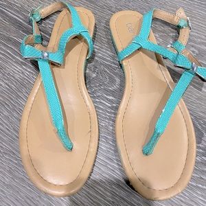 Bar III Teal Sandals 6.5